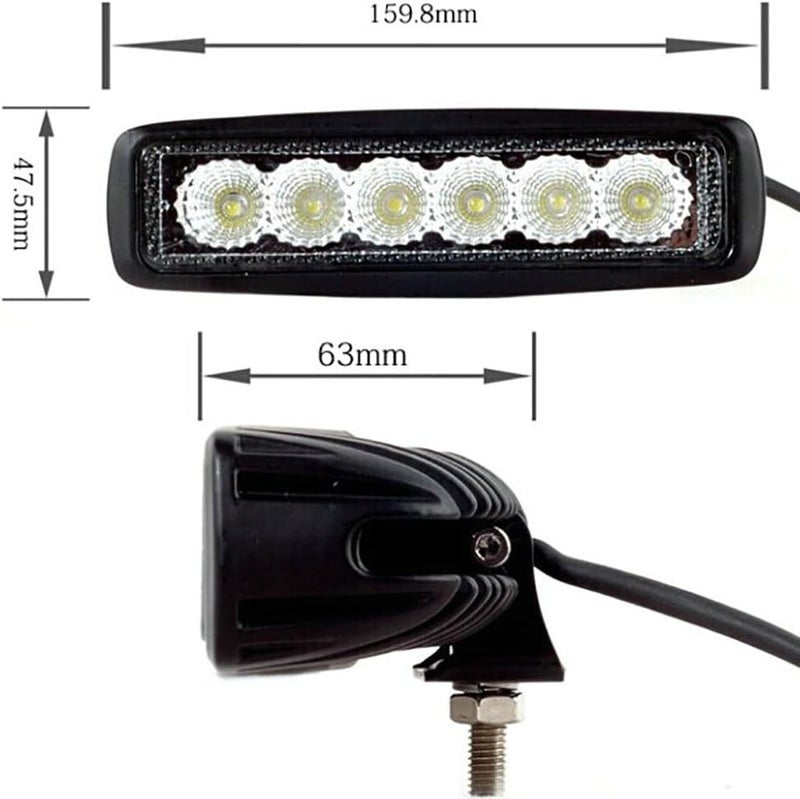 Yibid Motorcycle 18W LED Driving Work Front Fog Head Light Lamp for Honda Yamaha Suzuki Bobber Cafe Racer Cruiser ATV Vessels Off-Road Vehicles Trucks Fire Engines SUV ATV 4WD Car - Image 5